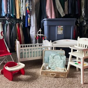 Bitty Baby Crib, Changing table, high chair etc